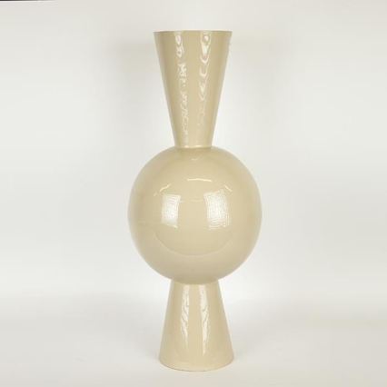 Vază metalică 60x25 cm bej