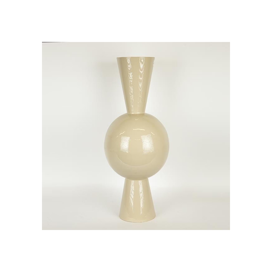 Vază metalică 60x25 cm bej