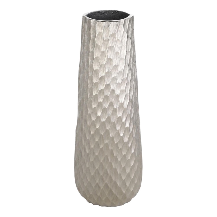 Vază metalică Eglo 40,5x14 cm argintiu