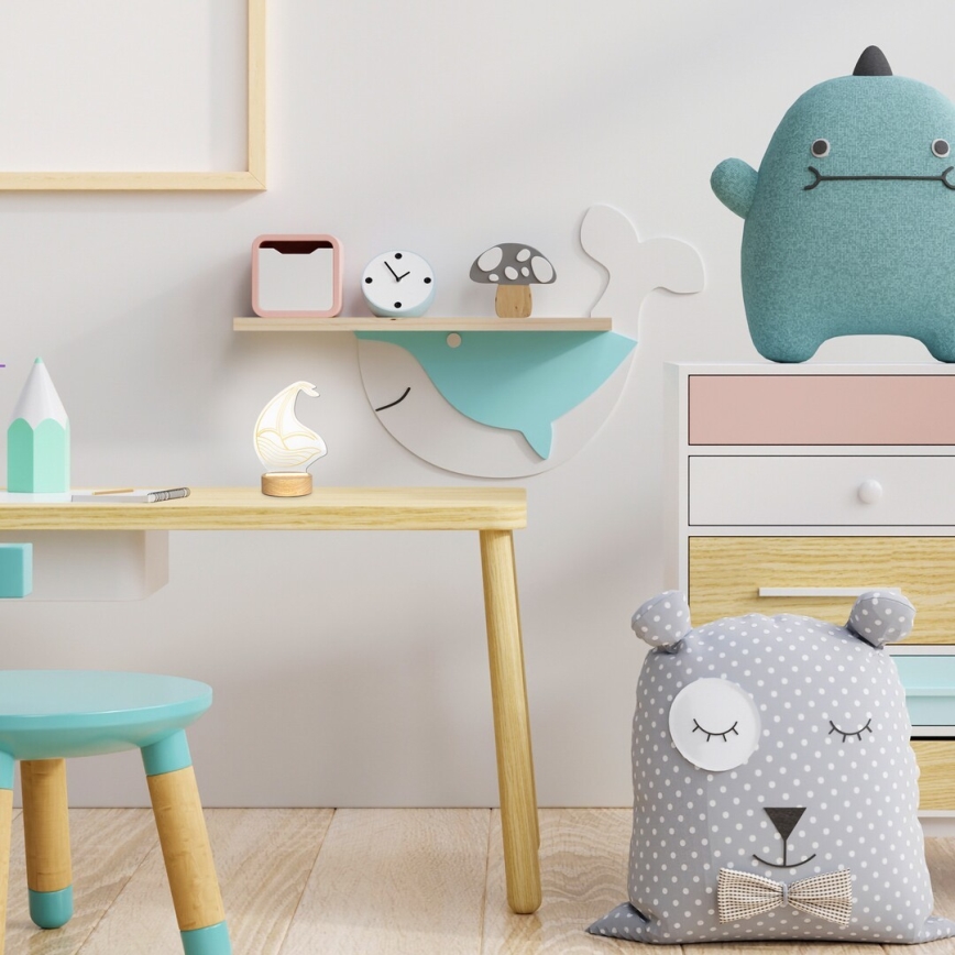 Veioză LED de masă pentru copii LED/2W/5V 3000K fag barcă Rabalux