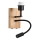 Veioză LED flexibilă Brilagi NUBILA WOOD 1xE27/25W/230V + LED/3W stejar/negru