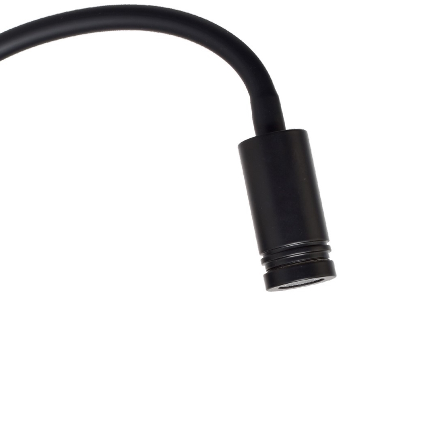 Veioză LED flexibilă de perete BASE 1xLED/8W+1xLED/2W/230V negru/argintiu