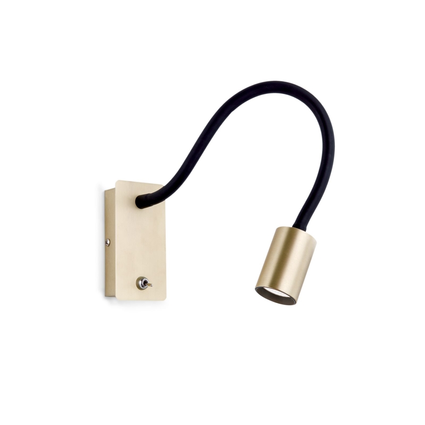 Veioză LED flexibilă de perete KURT LED/5W/230V auriu