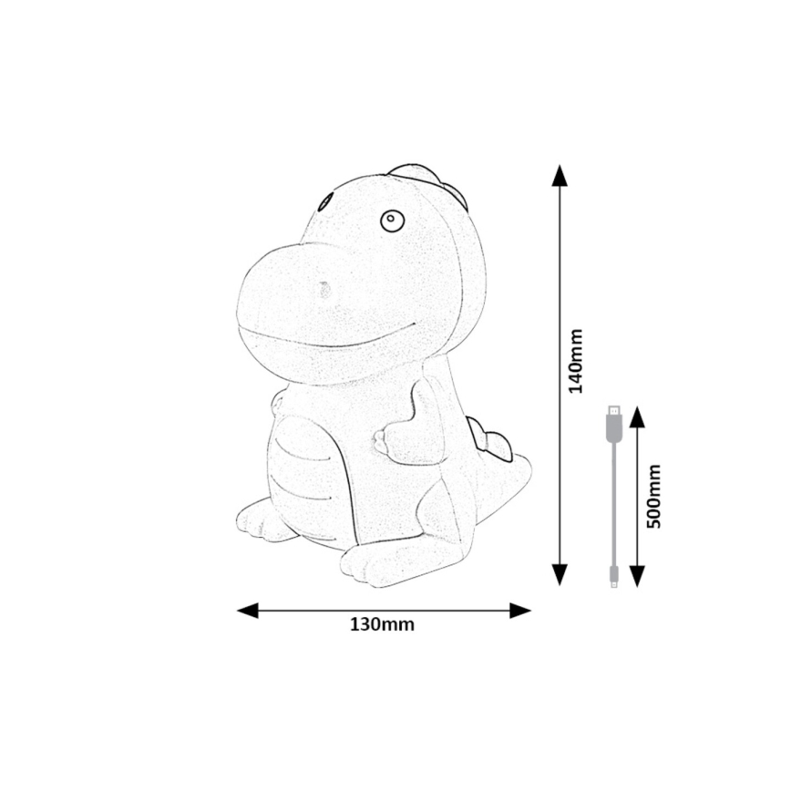 Veioză LED RGB tactilă reîncărcabilă dimabilă pentru copii Rabalux LED/0,45W/5V