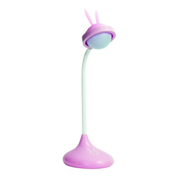 Veioză LED tactilă pentru copii RABBIT LED/0,4W/5V 3000/6500K roz + USB
