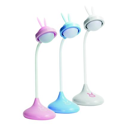 Veioză LED tactilă pentru copii RABBIT LED/0,4W/5V 3000/6500K roz + USB