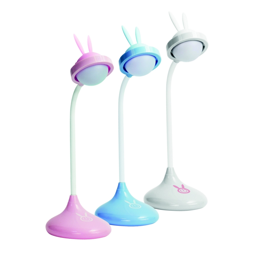 Veioză LED tactilă pentru copii RABBIT LED/0,4W/5V 3000/6500K roz + USB