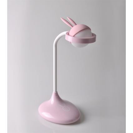 Veioză LED tactilă pentru copii RABBIT LED/0,4W/5V 3000/6500K roz + USB