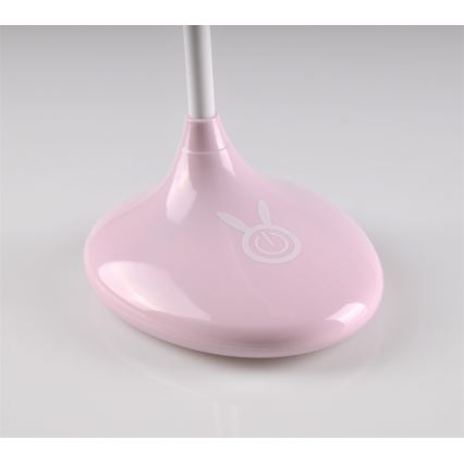 Veioză LED tactilă pentru copii RABBIT LED/0,4W/5V 3000/6500K roz + USB