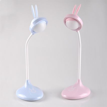 Veioză LED tactilă pentru copii RABBIT LED/0,4W/5V 3000/6500K roz + USB