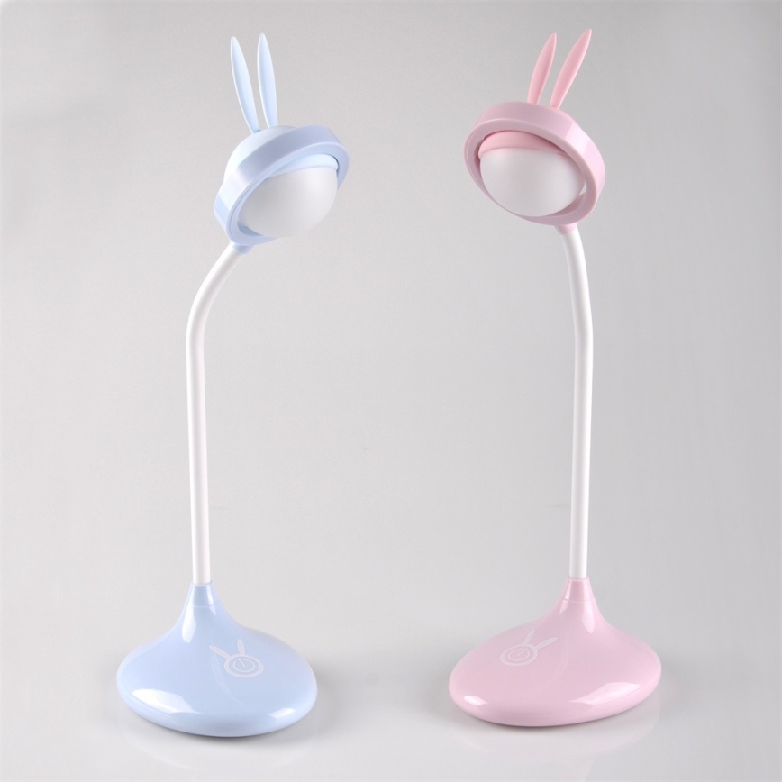 Veioză LED tactilă pentru copii RABBIT LED/0,4W/5V 3000/6500K roz + USB