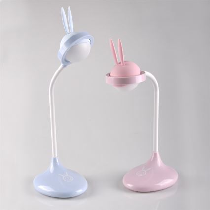 Veioză LED tactilă pentru copii RABBIT LED/0,4W/5V 3000/6500K roz + USB