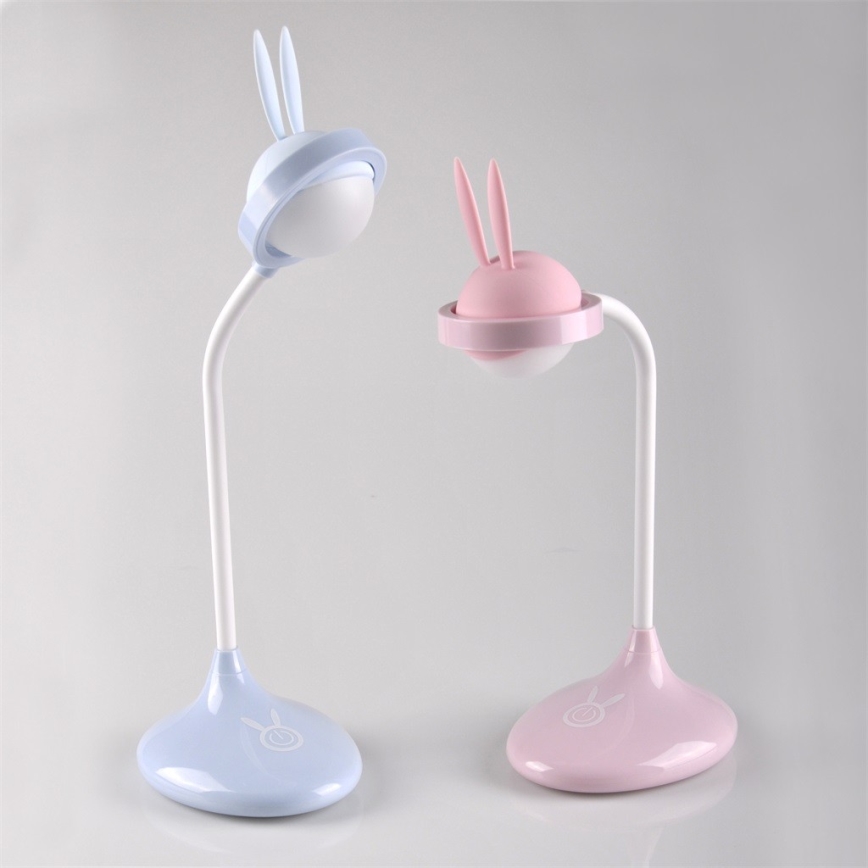 Veioză LED tactilă pentru copii RABBIT LED/0,4W/5V 3000/6500K roz + USB