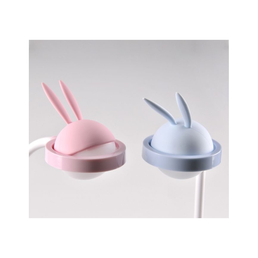 Veioză LED tactilă pentru copii RABBIT LED/0,4W/5V 3000/6500K roz + USB