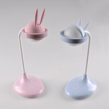 Veioză LED tactilă pentru copii RABBIT LED/0,4W/5V 3000/6500K roz + USB