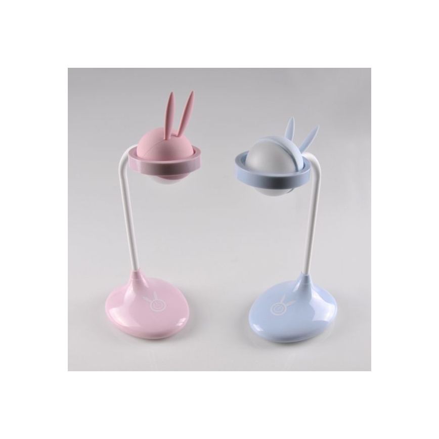 Veioză LED tactilă pentru copii RABBIT LED/0,4W/5V 3000/6500K roz + USB
