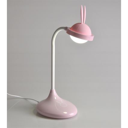 Veioză LED tactilă pentru copii RABBIT LED/0,4W/5V 3000/6500K roz + USB