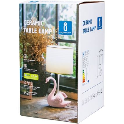 Veioză pentru copii Aigostar 1xE14/40W/230V roz lebădă