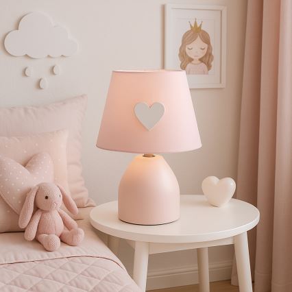 Veioză pentru copii ONLY TITTA 1xE14/6W/230V 20 cm roz