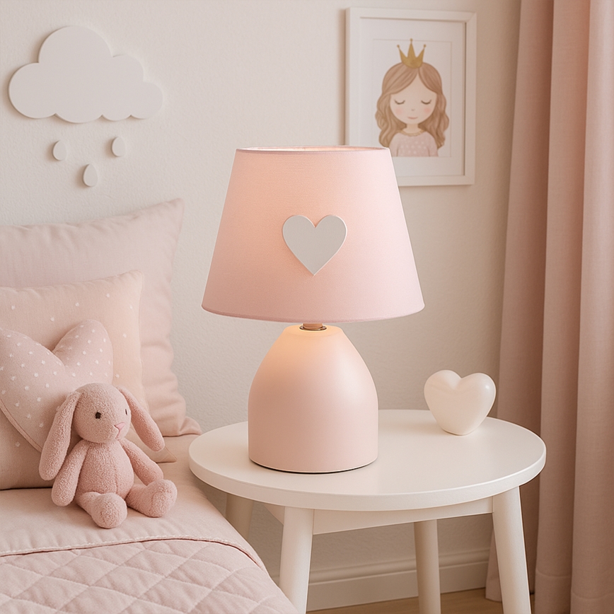 Veioză pentru copii ONLY TITTA 1xE14/6W/230V 20 cm roz