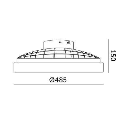 Plafonieră LED RGBW dimabilă cu ventilator VENTELUX, 48W/230V, 3000/4000/6500K, Ø 48,5 cm, neagră + telecomandă