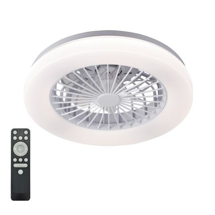 Plafonieră LED dimabilă cu ventilator VENTELUX LED/24W/230V 3000/4000/6500K Ø 45 cm albă + telecomandă