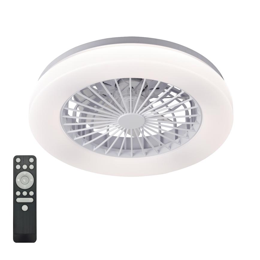 Plafonieră LED dimabilă cu ventilator VENTELUX LED/24W/230V 3000/4000/6500K Ø 45 cm albă + telecomandă