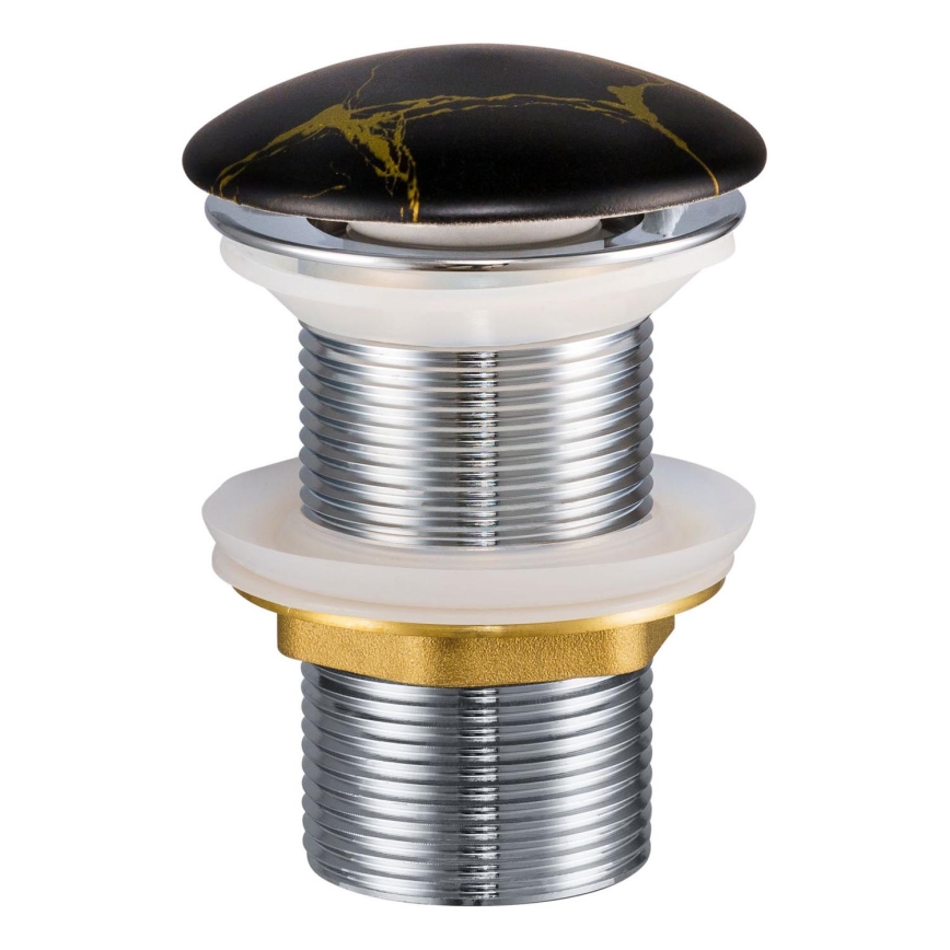 Ventil de lavoar COMAD CLICK-CLACK T201M-B12-3 CLICK-CLACK d. 7 cm negru mat
