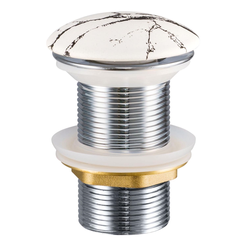 Ventil de lavoar COMAD CLICK-CLACK T201M-W17-3 CLICK-CLACK d. 7 cm alb mat