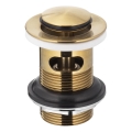 Ventil de lavoar cu preaplin KFA Armatura 660-354-31 CLICK-CLACK d. 6,2 cm alamă/auriu
