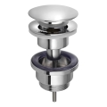Ventil de lavoar fără preaplin Bruckner CLICK-CLACK d. 6,4 cm crom lucios