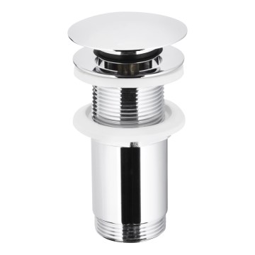 Ventil de lavoar fără preaplin KFA Armatura 660-253-00 CLICK-CLACK d. 6,6 cm crom lucios