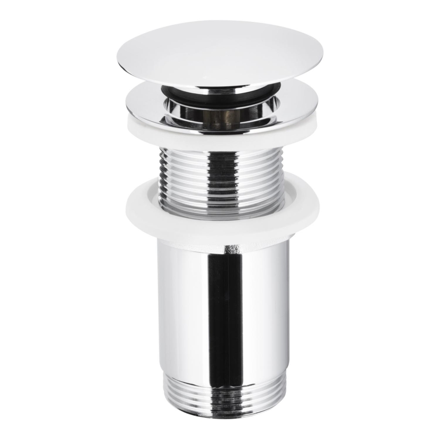 Ventil de lavoar fără preaplin KFA Armatura 660-253-00 CLICK-CLACK d. 6,6 cm crom lucios