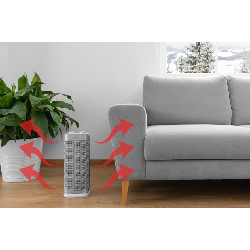 Ventilator ceramic cu încălzitor și termostat Sencor 1000/2000W/230V