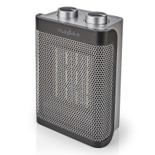 Ventilator cu element ceramic de încălzire 1000/1500W/230V argintiu