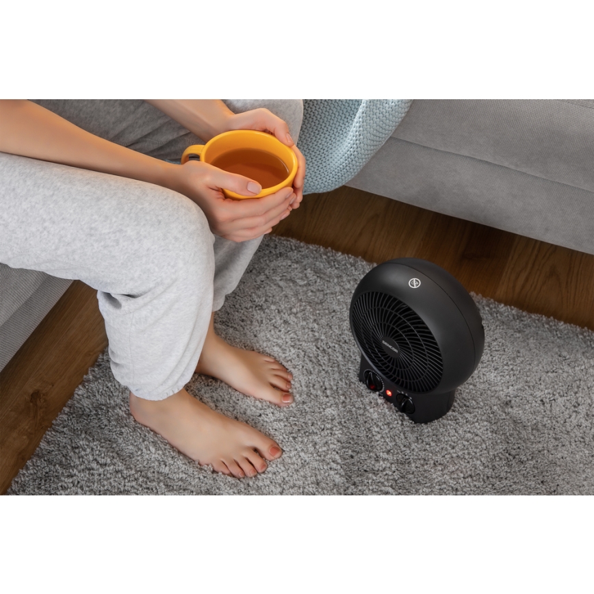 Ventilator cu element de încălzire 1200/2000W/230V negru Sencor