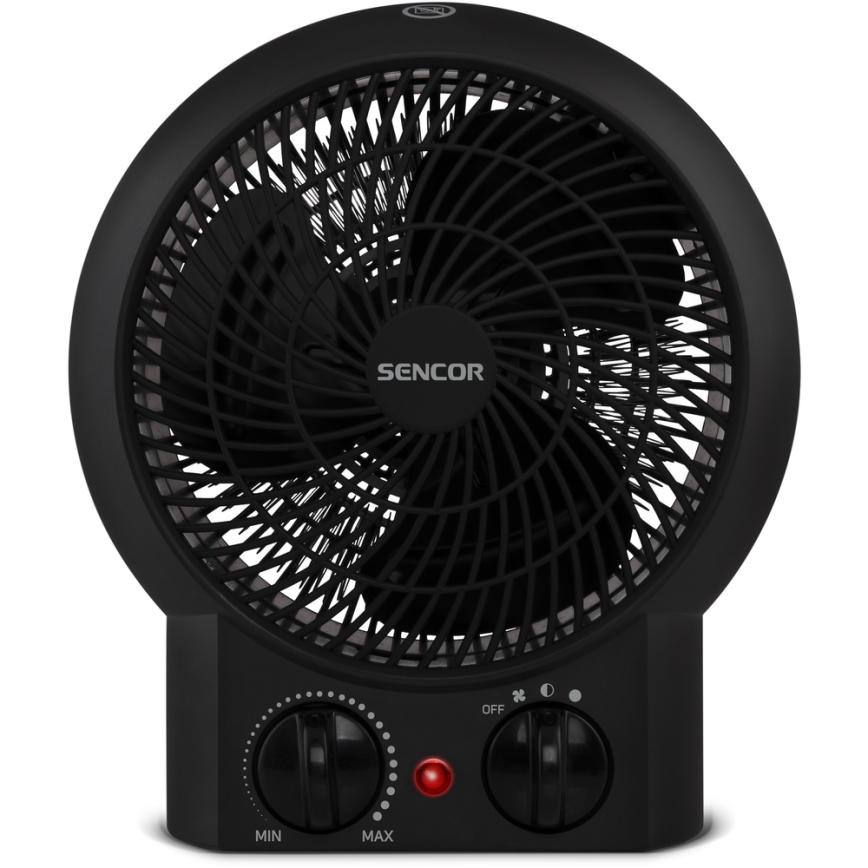 Ventilator cu element de încălzire 1200/2000W/230V negru Sencor