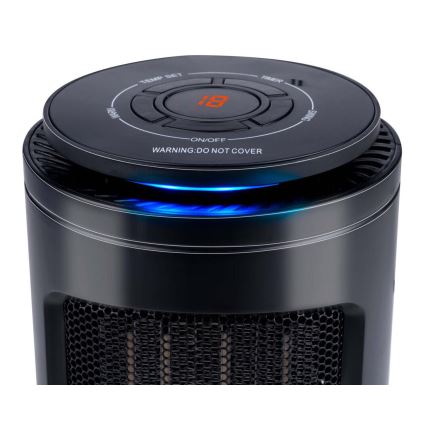 Ventilator cu element de încălzire 600/1200W/230V negru