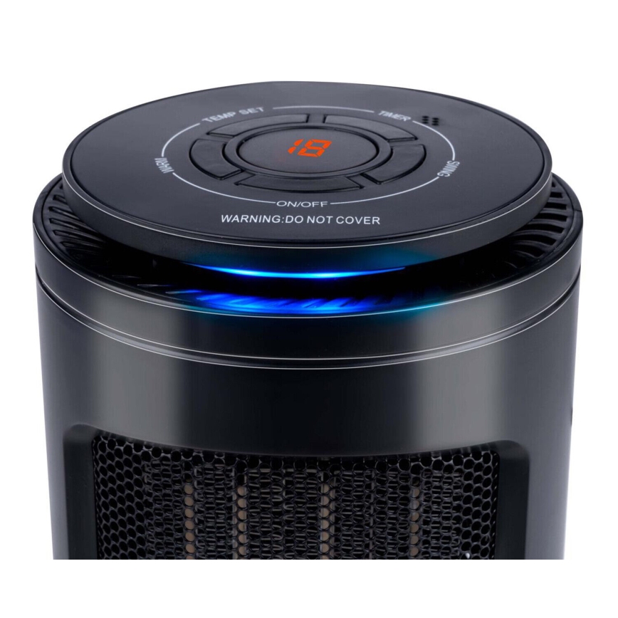 Ventilator cu element de încălzire 600/1200W/230V negru