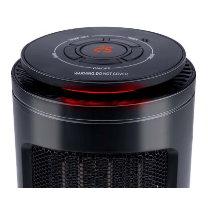 Ventilator cu element de încălzire 600/1200W/230V negru