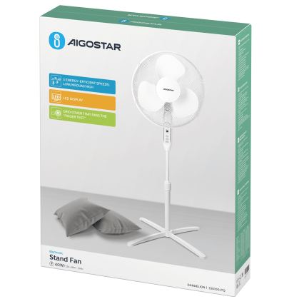 Ventilator cu picior Aigostar 40W/230V 120 cm alb