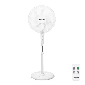 Ventilator cu picior Aigostar 60W/230V alb + telecomandă