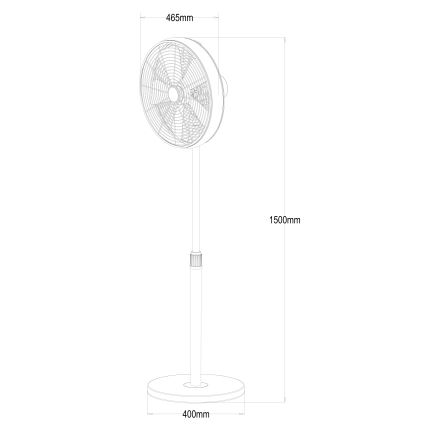 Ventilator cu picior Lucci Air 213116EU BREEZE maro