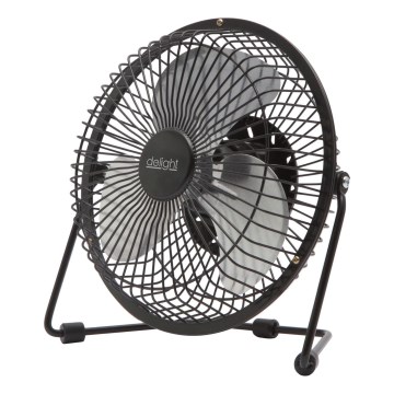 Ventilator de birou 1,75W/5V USB Ø 18 cm negru
