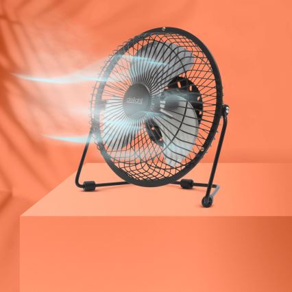 Ventilator de birou 1,75W/5V USB Ø 18 cm negru