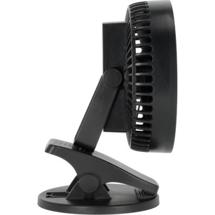 Ventilator de birou reîncărcabil cu clemă VIENTO 6W/5V 2000 mAh negru