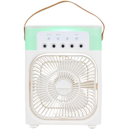 Ventilator de birou LED RGB cu efect de ceață 10W/5V