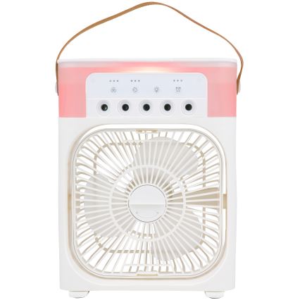 Ventilator de birou LED RGB cu efect de ceață 10W/5V