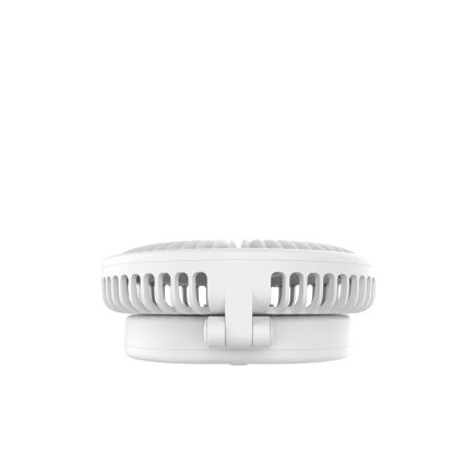Ventilator de birou reîncărcabil, 10 W/5 V, 2400 mAh, alb
