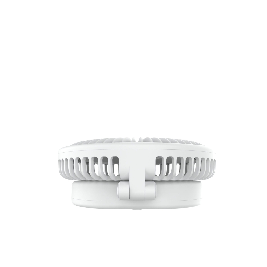 Ventilator de birou reîncărcabil, 10 W/5 V, 2400 mAh, alb